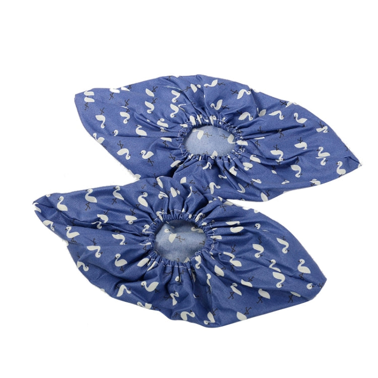 2 คู่ Thicken Reusable Elastic รองเท้าในร่ม Antiskid Overshoes Flamingo ฝุ่นรองเท้ากันน้ำ