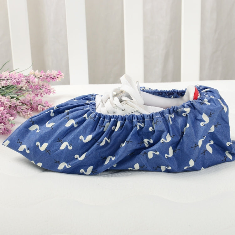 2 คู่ Thicken Reusable Elastic รองเท้าในร่ม Antiskid Overshoes Flamingo ฝุ่นรองเท้ากันน้ำ