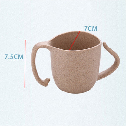 ถ้วยดื่มใยข้าวสาลีสำหรับเด็กถ้วยนมป้องกันการลวก, Anti-Scalding Milk Cup