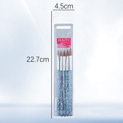 3 PCS Nail Art แปรงคริสตัล UV GEL Builder จิตรกรรม Dotting ปากกาแกะสลักเคล็ดลับเล็บเครื่องมือ Salon