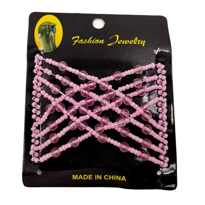 3 ชิ้นผู้หญิง Elastic Magic DIY Vintage แถบคาดศีรษะแฟชั่นผม Bun หวีผมโลหะ Hairpins อุปกรณ์เสริมผม