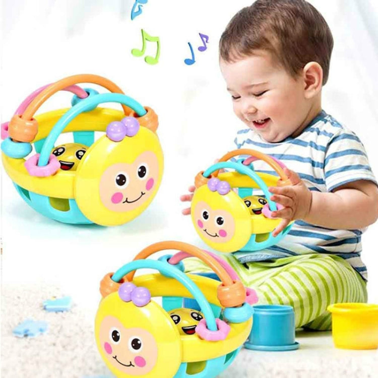 ยางนุ่มการ์ตูน Bee มือเคาะ Rattle Dumbbell Early การศึกษาของเล่นสำหรับเด็ก Hand Bell ของเล่นเด็ก, Bee Dumbbell
