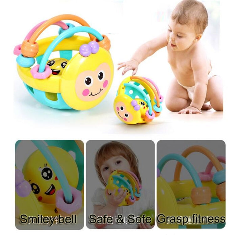 ยางนุ่มการ์ตูน Bee มือเคาะ Rattle Dumbbell Early การศึกษาของเล่นสำหรับเด็ก Hand Bell ของเล่นเด็ก, Bee Dumbbell