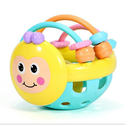 ยางนุ่มการ์ตูน Bee มือเคาะ Rattle Dumbbell Early การศึกษาของเล่นสำหรับเด็ก Hand Bell ของเล่นเด็ก, Bee Dumbbell