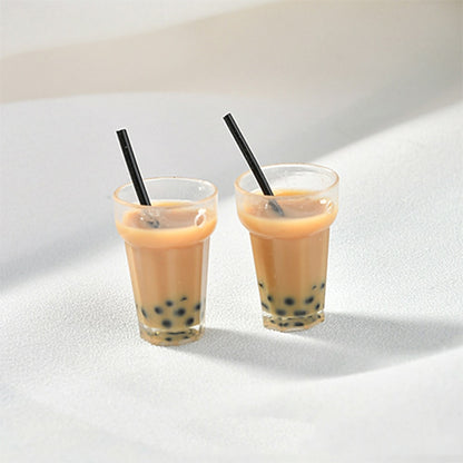 3 ชิ้นอาหารจิ๋วของเล่นฉากรุ่นมินิจำลองชานมไข่มุก
