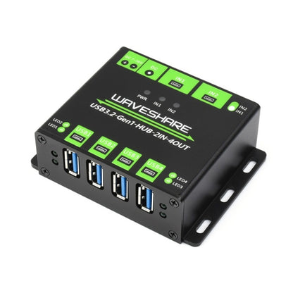 Waveshare 23929 USB HUB, การขยายพอร์ต USB 3.2 4 X, โฮสต์คู่แบบสลับได้, การป้องกันหลายแบบ, 23929