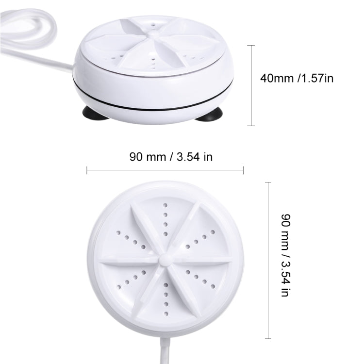 เครื่องซักผ้าขนาดเล็กแบบพกพา Ultrasonic Turbine เสื้อผ้าเครื่องซักผ้าขนาดเล็กพร้อมสาย USB สะดวกสำหรับการเดินทาง, 3 in 1, 2 in 1