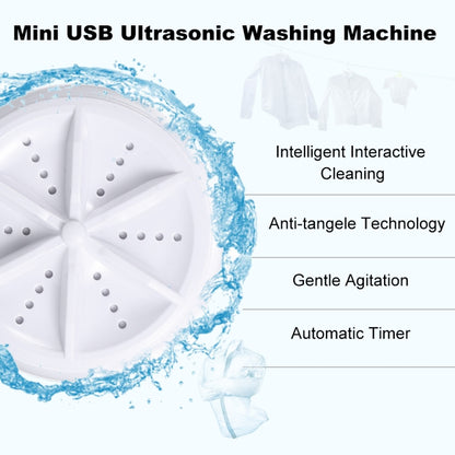 เครื่องซักผ้าขนาดเล็กแบบพกพา Ultrasonic Turbine เสื้อผ้าเครื่องซักผ้าขนาดเล็กพร้อมสาย USB สะดวกสำหรับการเดินทาง, 3 in 1, 2 in 1