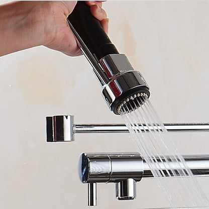 อ่างล้างจาน Chrome Faucet หัวฉีดหัวเปลี่ยนมือถือสปริงเกลอร์ ABS