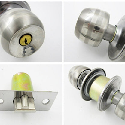 ล็อคบอลในร่มประตูห้องนอนบอลล็อคสแตนเลสล็อคประตูห้องน้ำ, Center Distance 60mm, Center Distance 70mm