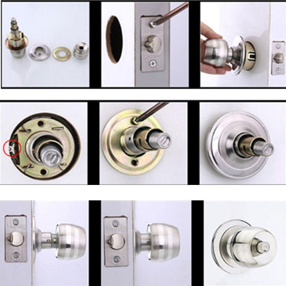 ล็อคบอลในร่มประตูห้องนอนบอลล็อคสแตนเลสล็อคประตูห้องน้ำ, Center Distance 60mm, Center Distance 70mm
