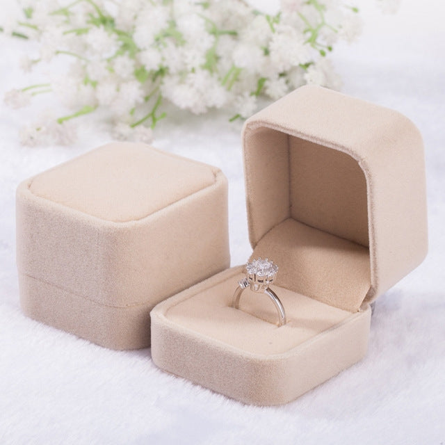 3 PCS เครื่องประดับงานแต่งงานอุปกรณ์เสริม Squre กำมะหยี่กล่องเครื่องประดับเครื่องประดับของขวัญกล่องแหวนต่างหูกล่อง
