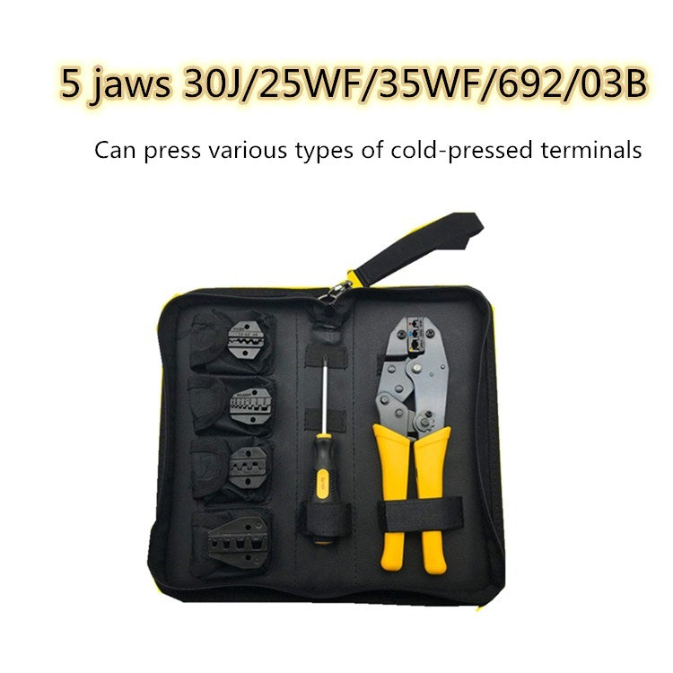 WXK-30JN มัลติฟังก์ชั่น Cold-Pressed Bare Terminal ลวด ฉนวนปลาย CRIMPING คีมชุดช่างไฟฟ้ามือเครื่องมือ, WXK-30JN