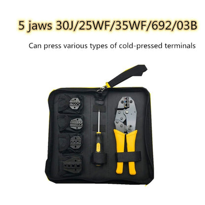 WXK-30JN มัลติฟังก์ชั่น Cold-Pressed Bare Terminal ลวด ฉนวนปลาย CRIMPING คีมชุดช่างไฟฟ้ามือเครื่องมือ, WXK-30JN