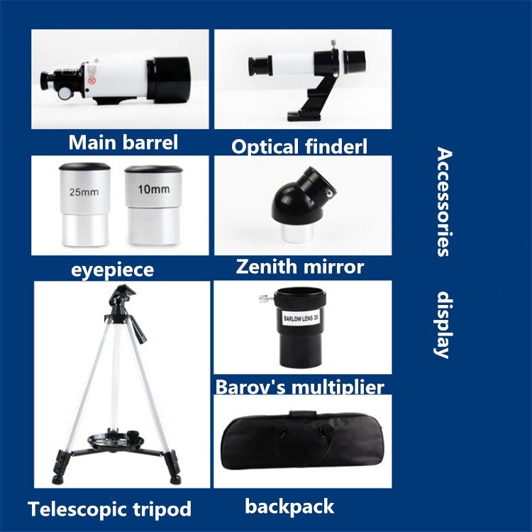 กล้องโทรทรรศน์ดาราศาสตร์ 70400 กำลังสูง HD Night Vision Telescope, 70400