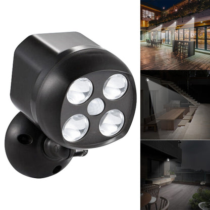 3W 4 LEDs SMD 3535 โคมไฟกลางแจ้ง Wireless Motion Sensor ภายนอก Spotlight LED Wall Light