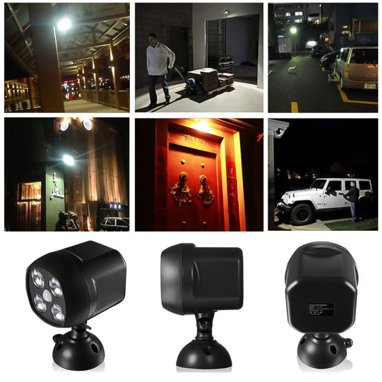 3W 4 LEDs SMD 3535 โคมไฟกลางแจ้ง Wireless Motion Sensor ภายนอก Spotlight LED Wall Light