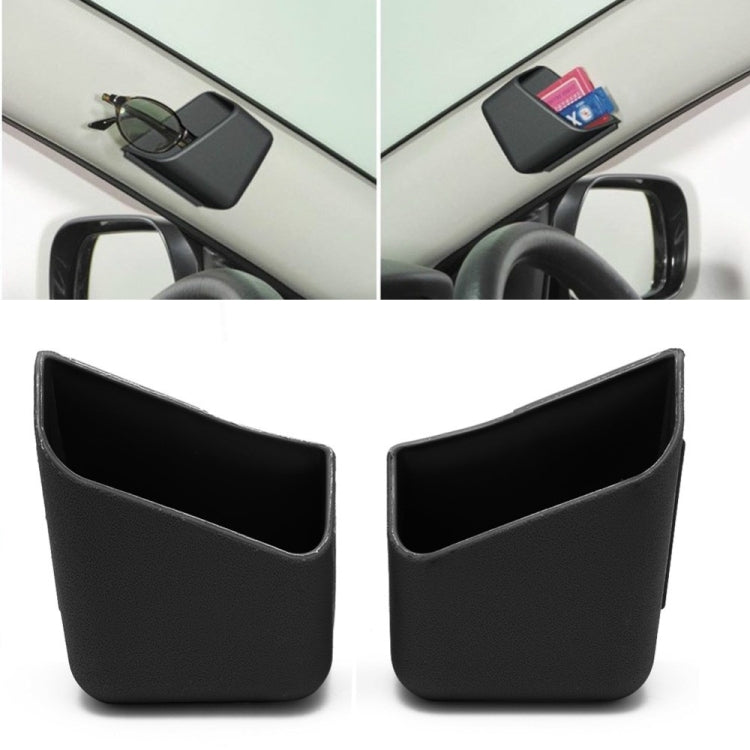 2 ชิ้นอุปกรณ์เสริมในรถยนต์สากลแว่นตาออแกไนเซอร์กล่องเก็บของที่ใส่สีดำ, Car Glasses Organizer