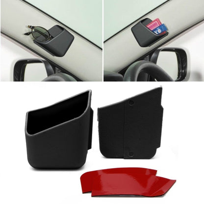 2 ชิ้นอุปกรณ์เสริมในรถยนต์สากลแว่นตาออแกไนเซอร์กล่องเก็บของที่ใส่สีดำ, Car Glasses Organizer