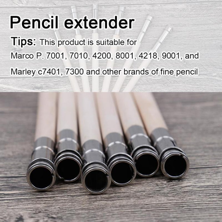 2 PCS ไม้เดี่ยวหัวดินสอ Extender ผู้ถือ Sketch โรงเรียนสำนักงาน Art เขียนเครื่องมือ