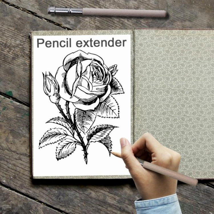 2 PCS ไม้เดี่ยวหัวดินสอ Extender ผู้ถือ Sketch โรงเรียนสำนักงาน Art เขียนเครื่องมือ