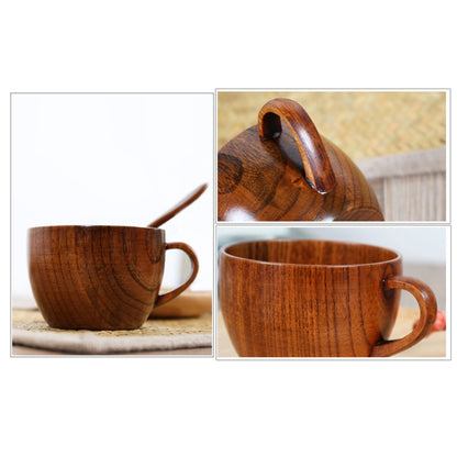 Mini Retro Handmade ไม้ชากาแฟน้ำผลไม้ถ้วยน้ำอาหารเช้าเบียร์นม Drinkware พร้อมที่จับ, Milk Drinkware with Handle