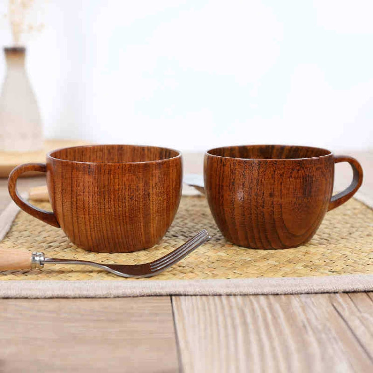 Mini Retro Handmade ไม้ชากาแฟน้ำผลไม้ถ้วยน้ำอาหารเช้าเบียร์นม Drinkware พร้อมที่จับ, Milk Drinkware with Handle