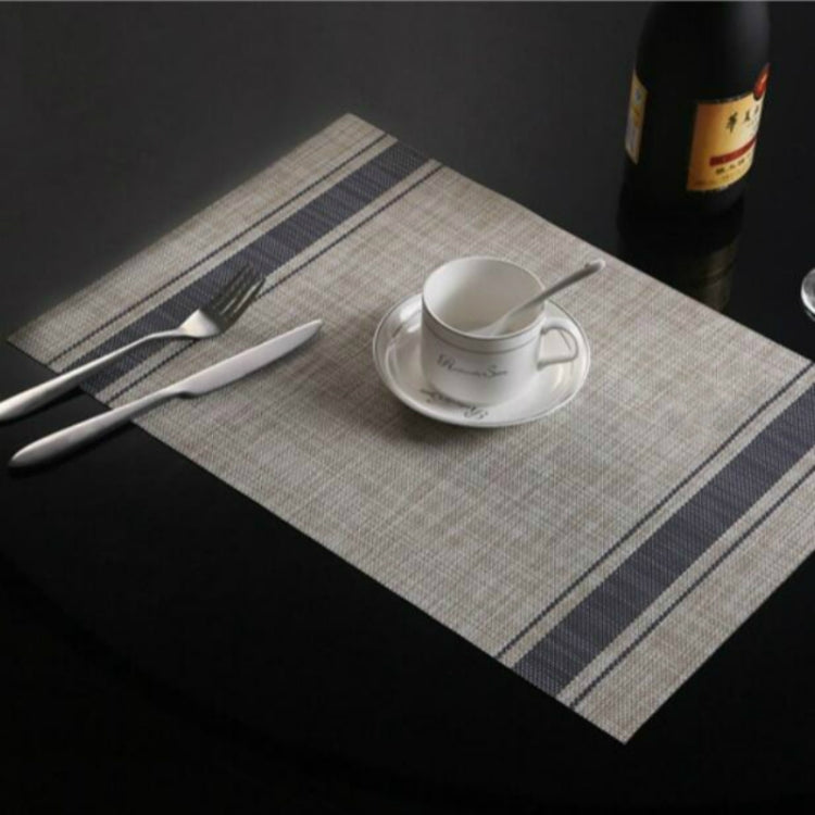 2 ชิ้นเสื่อโต๊ะพีวีซีทนทานถ้วยกาแฟแผ่นถักลื่น Placemats ขนาด: 30x45 ซม