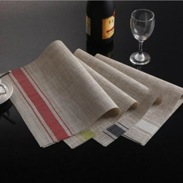2 ชิ้นเสื่อโต๊ะพีวีซีทนทานถ้วยกาแฟแผ่นถักลื่น Placemats ขนาด: 30x45 ซม