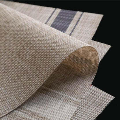 2 ชิ้นเสื่อโต๊ะพีวีซีทนทานถ้วยกาแฟแผ่นถักลื่น Placemats ขนาด: 30x45 ซม