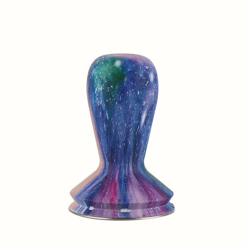 58 มม.กาแฟ Tamper สีซิลิโคน Frosted Handle กาแฟค้อน 304 สแตนเลสสตีลผงกดอุปกรณ์เสริมกาแฟ, Starry Sky, Milk White