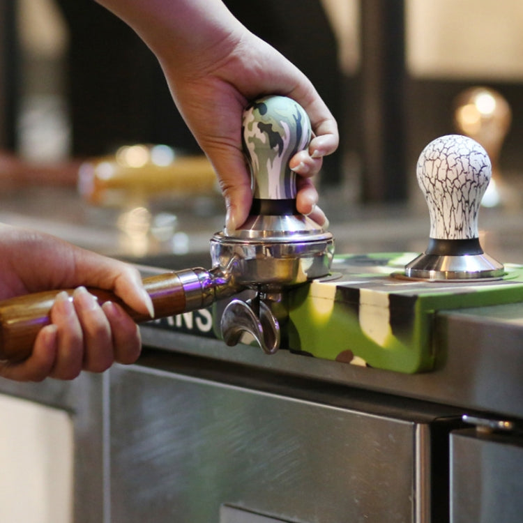 58 มม.กาแฟ Tamper สีซิลิโคน Frosted Handle กาแฟค้อน 304 สแตนเลสสตีลผงกดอุปกรณ์เสริมกาแฟ, Starry Sky, Milk White