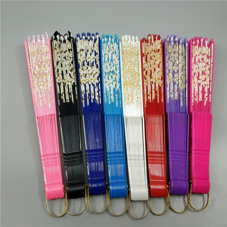 สเปนสไตล์พัดลมพับพลาสติกนกยูงลูกไม้พัดลมสุภาพสตรีเต้นรำ Gilding พัดลม, 23x42cm