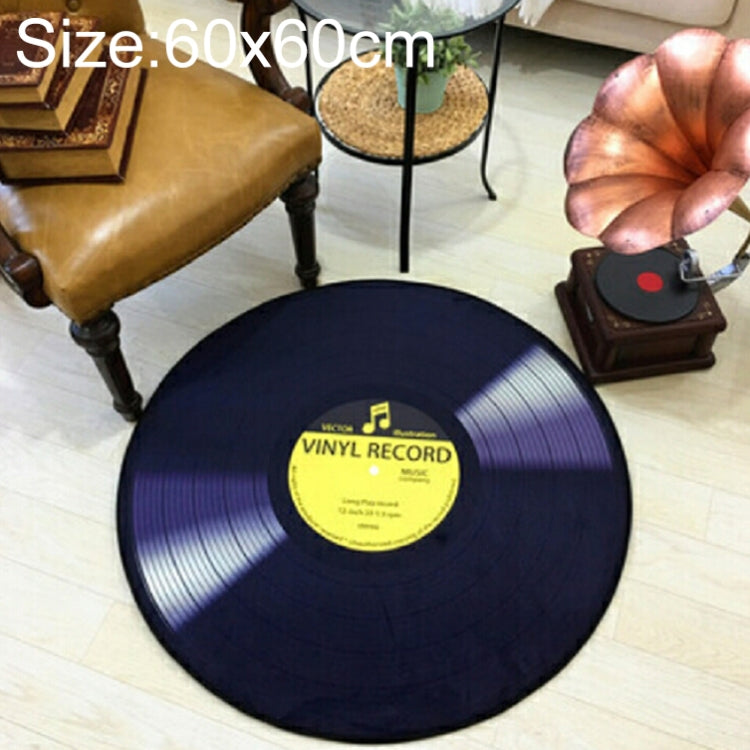 Creative Retro 3D DVR บันทึกพรมรอบ CD แผ่นตกแต่งบ้านห้องนั่งเล่นห้องนอนเด็กตกแต่งพรม,, Diameter 60cm, Diameter 80cm, Diameter 100cm, Diameter 120cm, Diameter 160cm, Diameter 180cm