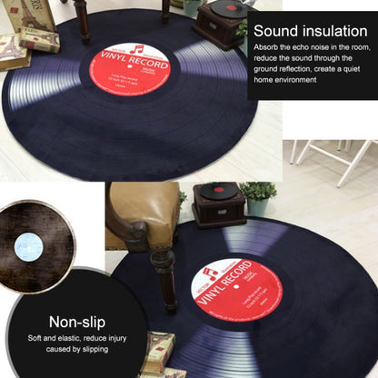 Creative Retro 3D DVR บันทึกพรมรอบ CD แผ่นตกแต่งบ้านห้องนั่งเล่นห้องนอนเด็กตกแต่งพรม,, Diameter 60cm, Diameter 80cm, Diameter 100cm, Diameter 120cm, Diameter 160cm, Diameter 180cm