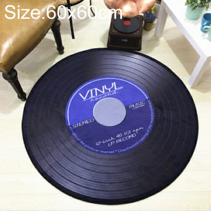 Creative Retro 3D DVR บันทึกพรมรอบ CD แผ่นตกแต่งบ้านห้องนั่งเล่นห้องนอนเด็กตกแต่งพรม,, Diameter 60cm, Diameter 80cm, Diameter 100cm, Diameter 120cm, Diameter 160cm, Diameter 180cm