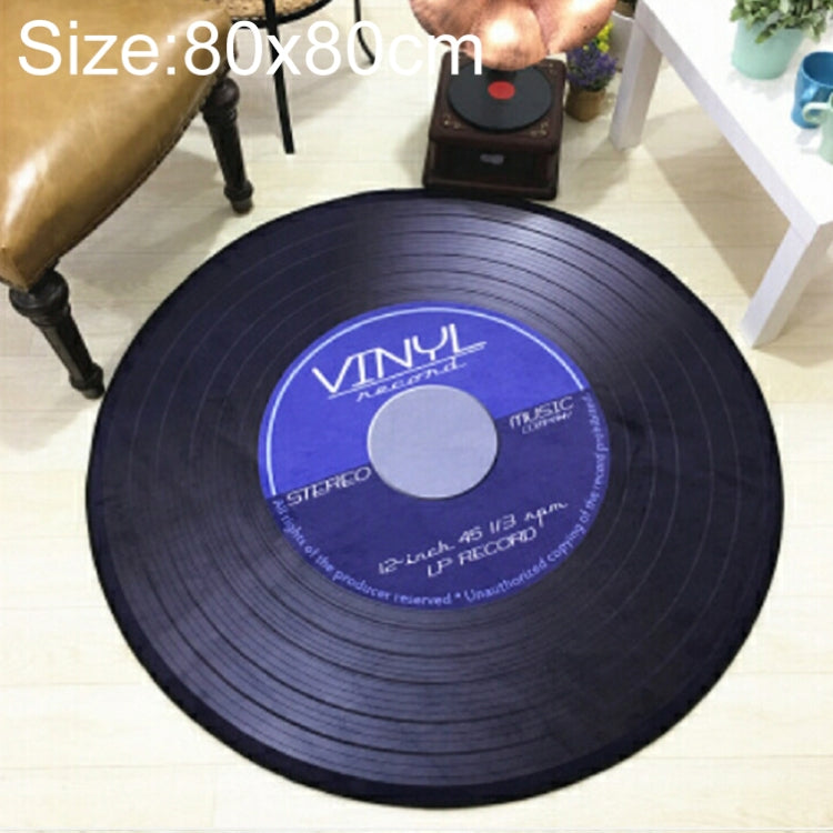 Creative Retro 3D DVR บันทึกพรมรอบ CD แผ่นตกแต่งบ้านห้องนั่งเล่นห้องนอนเด็กตกแต่งพรม,, Diameter 60cm, Diameter 80cm, Diameter 100cm, Diameter 120cm, Diameter 160cm, Diameter 180cm