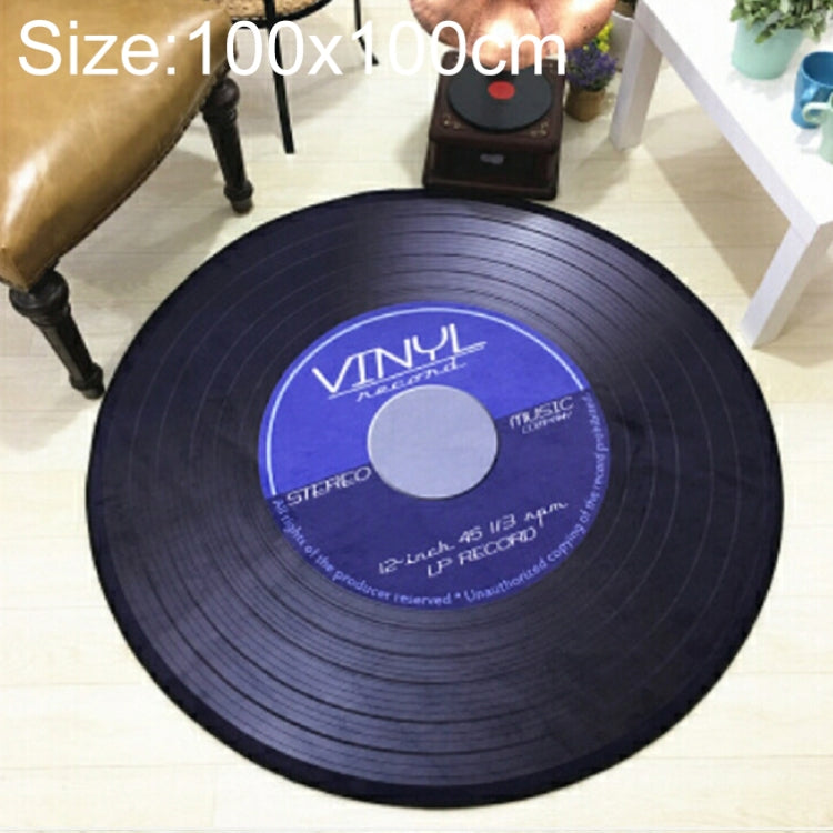 Creative Retro 3D DVR บันทึกพรมรอบ CD แผ่นตกแต่งบ้านห้องนั่งเล่นห้องนอนเด็กตกแต่งพรม,, Diameter 60cm, Diameter 80cm, Diameter 100cm, Diameter 120cm, Diameter 160cm, Diameter 180cm