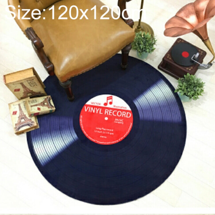 Creative Retro 3D DVR บันทึกพรมรอบ CD แผ่นตกแต่งบ้านห้องนั่งเล่นห้องนอนเด็กตกแต่งพรม,, Diameter 60cm, Diameter 80cm, Diameter 100cm, Diameter 120cm, Diameter 160cm, Diameter 180cm