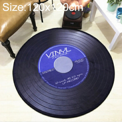 Creative Retro 3D DVR บันทึกพรมรอบ CD แผ่นตกแต่งบ้านห้องนั่งเล่นห้องนอนเด็กตกแต่งพรม,, Diameter 60cm, Diameter 80cm, Diameter 100cm, Diameter 120cm, Diameter 160cm, Diameter 180cm
