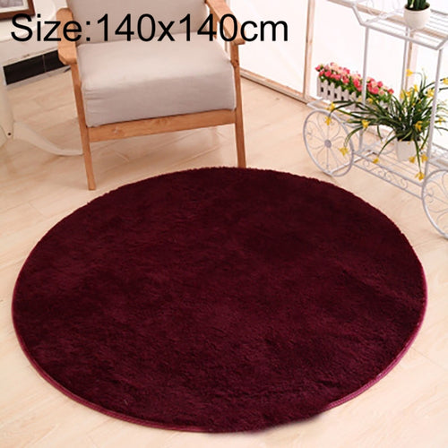 KSolid พรมกลมพรมขนแกะนุ่มพรมกันลื่นพรมห้องนอนเด็กเสื่อประตู, Diameter: 140cm, Diameter: 160cm