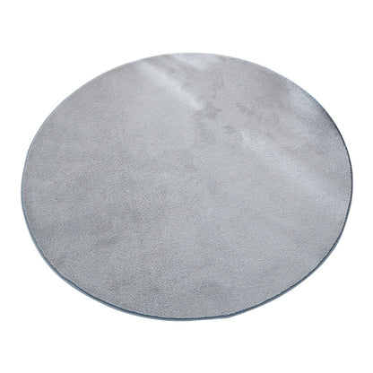 KSolid พรมกลมพรมขนแกะนุ่มพรมกันลื่นพรมห้องนอนเด็กเสื่อประตู, Diameter: 140cm, Diameter: 160cm