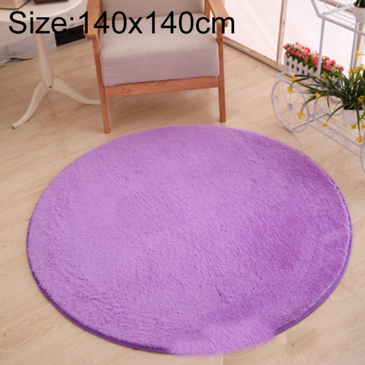 KSolid พรมกลมพรมขนแกะนุ่มพรมกันลื่นพรมห้องนอนเด็กเสื่อประตู, Diameter: 140cm, Diameter: 160cm