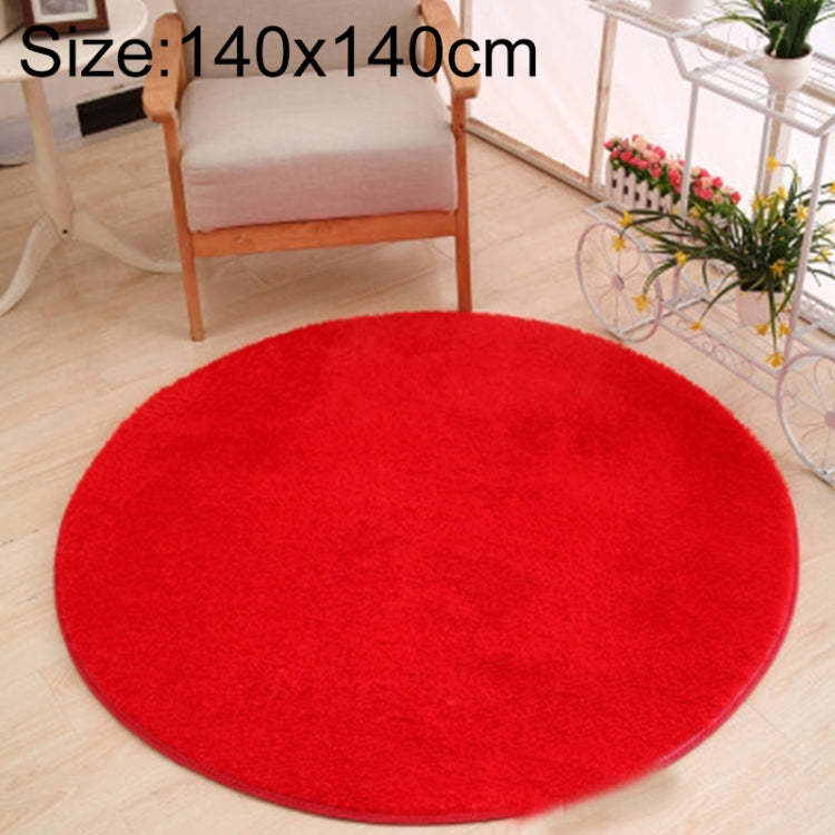 KSolid พรมกลมพรมขนแกะนุ่มพรมกันลื่นพรมห้องนอนเด็กเสื่อประตู, Diameter: 140cm, Diameter: 160cm