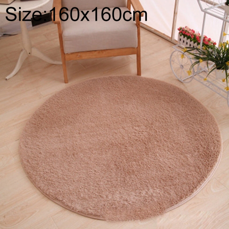 KSolid พรมกลมพรมขนแกะนุ่มพรมกันลื่นพรมห้องนอนเด็กเสื่อประตู, Diameter: 140cm, Diameter: 160cm