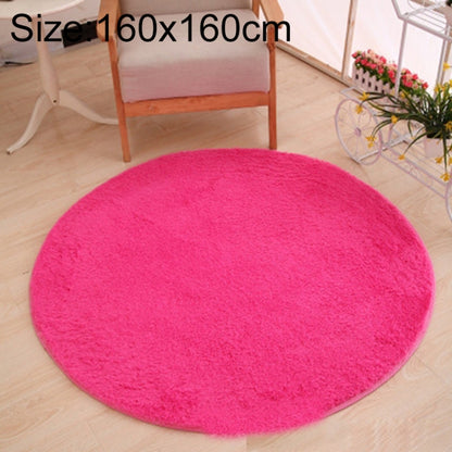 KSolid พรมกลมพรมขนแกะนุ่มพรมกันลื่นพรมห้องนอนเด็กเสื่อประตู, Diameter: 140cm, Diameter: 160cm