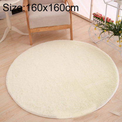 KSolid พรมกลมพรมขนแกะนุ่มพรมกันลื่นพรมห้องนอนเด็กเสื่อประตู, Diameter: 140cm, Diameter: 160cm