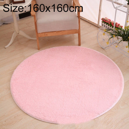 KSolid พรมกลมพรมขนแกะนุ่มพรมกันลื่นพรมห้องนอนเด็กเสื่อประตู, Diameter: 140cm, Diameter: 160cm