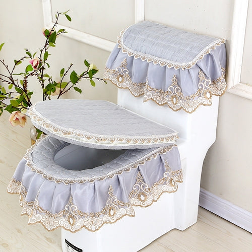 3 ชิ้น / ชุด Universal Anti-Dust Cover ผ้าซิปที่นั่งชักโครก