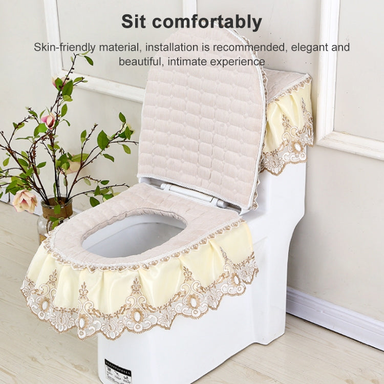 3 ชิ้น / ชุด Universal Anti-Dust Cover ผ้าซิปที่นั่งชักโครก